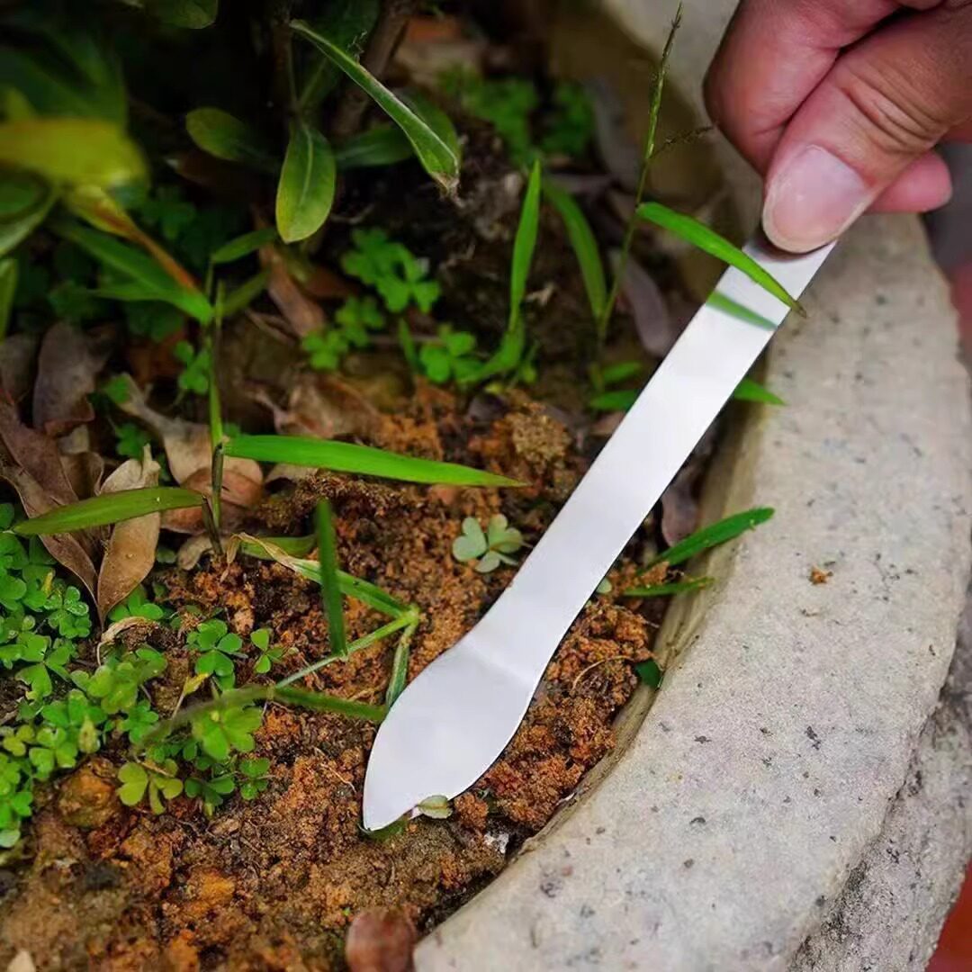 盆景耙子不锈钢压土刀摘芽造型做盆景制作的工具松土熊手盆景工具