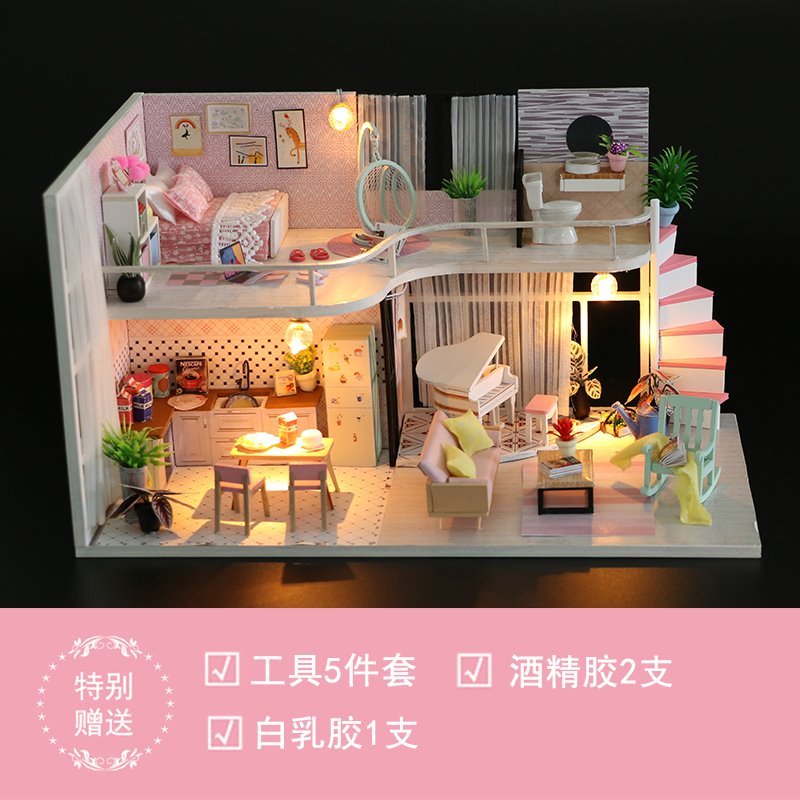 精品手工小屋模型家居装饰品客厅小摆件工艺品可爱创意房间卧新款 - 图3