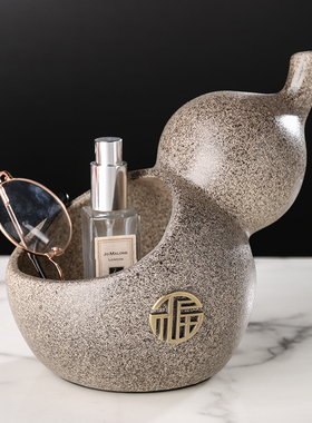 优选新中式玄关钥匙收纳葫芦摆件进门门J口入户陶瓷鞋柜客厅家居