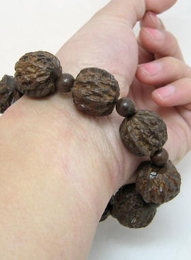 天然沉香木手串摆件男士佛珠