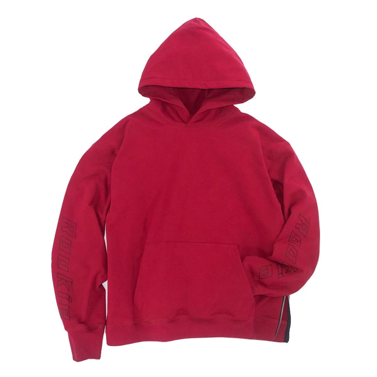 【极限清仓】TLD毒质 Pullover Hoodie复古宽松套头侧拉链帽衫-红