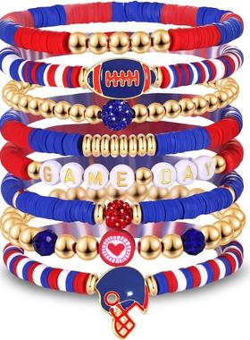 8-piece set bracelet with multiple layers of bracelets手链