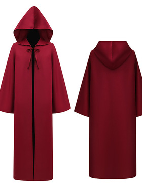 Halloween Multi‑Color Wizard Robe 万圣节五色巫师连帽长袍