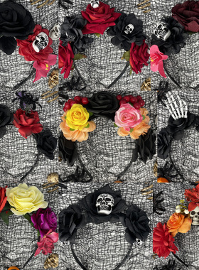 Halloween headband horror skull hair accessory万圣节发饰