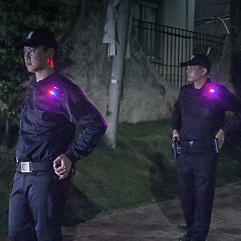 VIPERADE [Viper WK1 shoulder light / cap light USB charging duty patrol red blue flashing light night running signal light]
