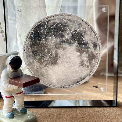 苦尽柑来遇见你 TOI图益月球拼图 亚克力 异形切割71片 含摆台