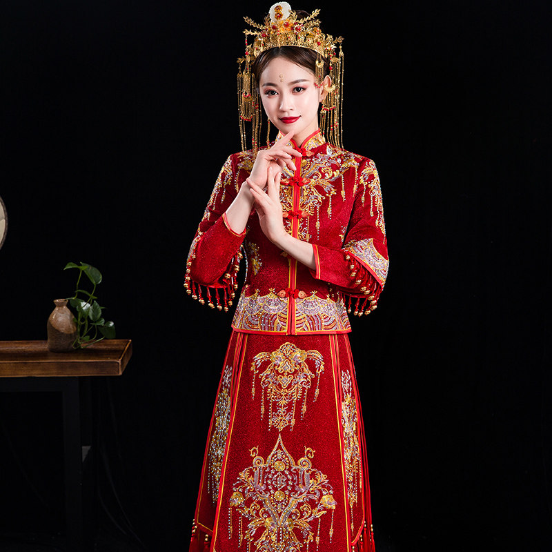 秀禾服2020新款新娘结婚禾秀服礼服 慕妍娜旗袍