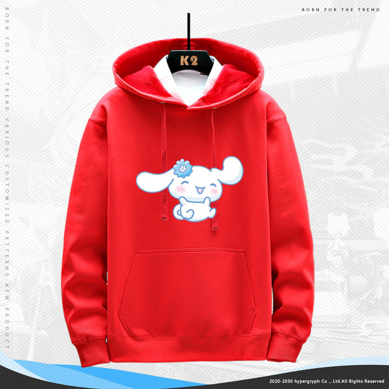 玉桂狗联名卫衣三丽鸥周边大耳狗衣服男女情侣新款休闲连帽外套ne - 图3