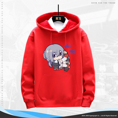 希儿华Q版表情包衣服男女情侣外套连帽加绒卫衣内搭秋冬jl - 图1