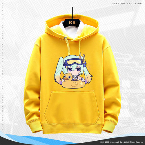 希儿华Q版表情包衣服男女情侣外套连帽加绒卫衣内搭秋冬jl - 图3