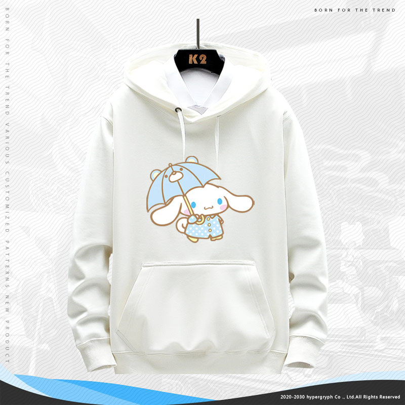 玉桂狗联名卫衣三丽鸥周边大耳狗衣服男女情侣新款休闲连帽外套ne - 图0