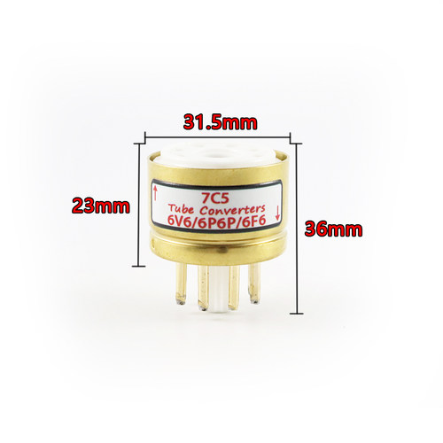 高级定制7C5转6V6/6P6P/6F6 转换座电子管镀金转换座 - 图0