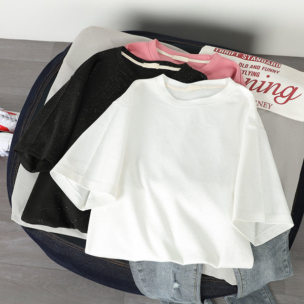 棉质短袖2020年夏季新款胖mm t恤 婷姿恬大码女装