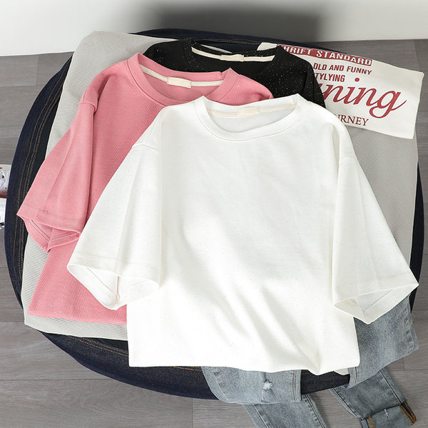 棉质短袖2020年夏季新款胖mm t恤 婷姿恬大码女装