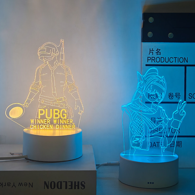 和平精英手办和平精英刺激战场周边手办大吉大利今晚吃鸡放机箱装饰氛围小夜灯