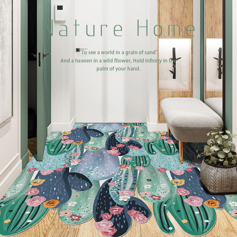 绿植丝圈地垫入户门家用玄关脚垫地毯门垫进门pvc防滑除尘定制,淘宝优惠券,粉丝福利购,淘宝优惠卷