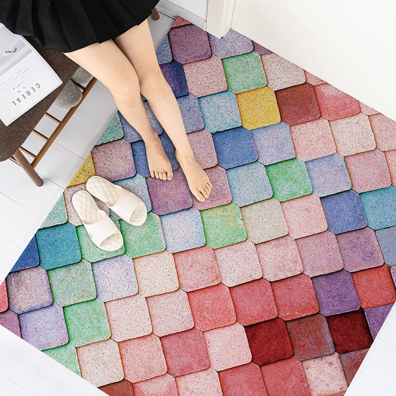 北欧地垫进门入户家用防滑丝圈脚垫可裁剪地毯门垫厨房浴室垫定制,淘宝优惠券,粉丝福利购,淘宝优惠卷