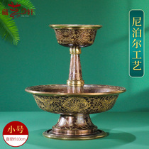 For the Hair Care Cup Pure Copper Nepal Handmade Hammer Veins Carvings Flowers Meatong Buddha Stands For The Swing Piece Guanyin For The Holy Water Cup.