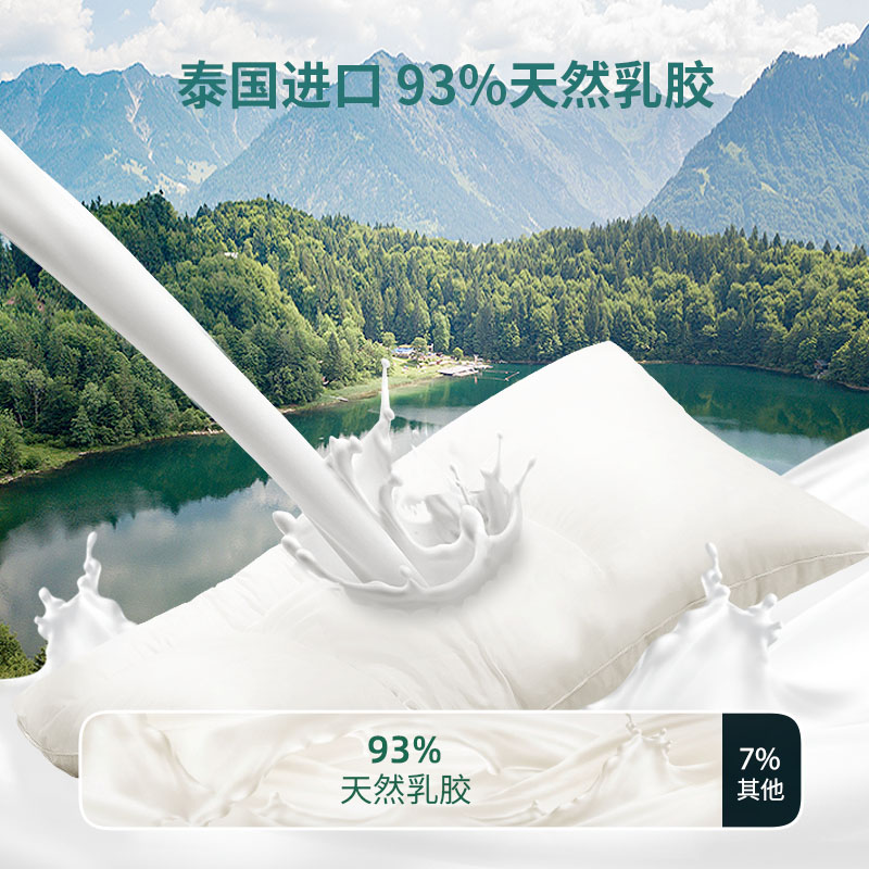 LATEX SYSTEMS分区雪花乳胶枕 碎颗粒多功能 6区分区 高低可调