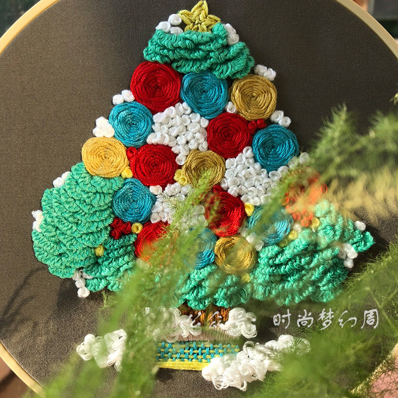 初刺绣diy手工制作材料包3d欧式刺绣新手初级丝带绣简约立体刺绣_虎窝淘