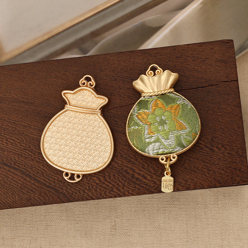 非遗宋锦新中式复古吊坠底胚手工DIY新中式配件汉服旗袍配饰配件,淘宝优惠券,粉丝福利购,淘宝优惠卷