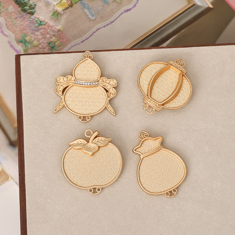 非遗宋锦新中式复古吊坠底胚手工DIY新中式配件汉服旗袍配饰配件,淘宝优惠券,粉丝福利购,淘宝优惠卷