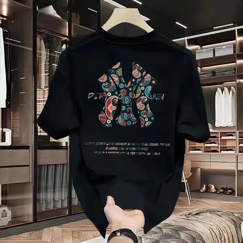 NASA联名100%纯棉高级感短袖T恤男夏季2025新款宽松显瘦潮流上衣 - 图0