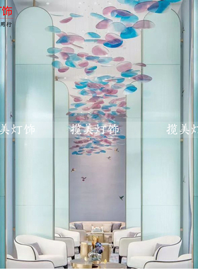 创意空中艺术吊饰酒店大堂彩灯