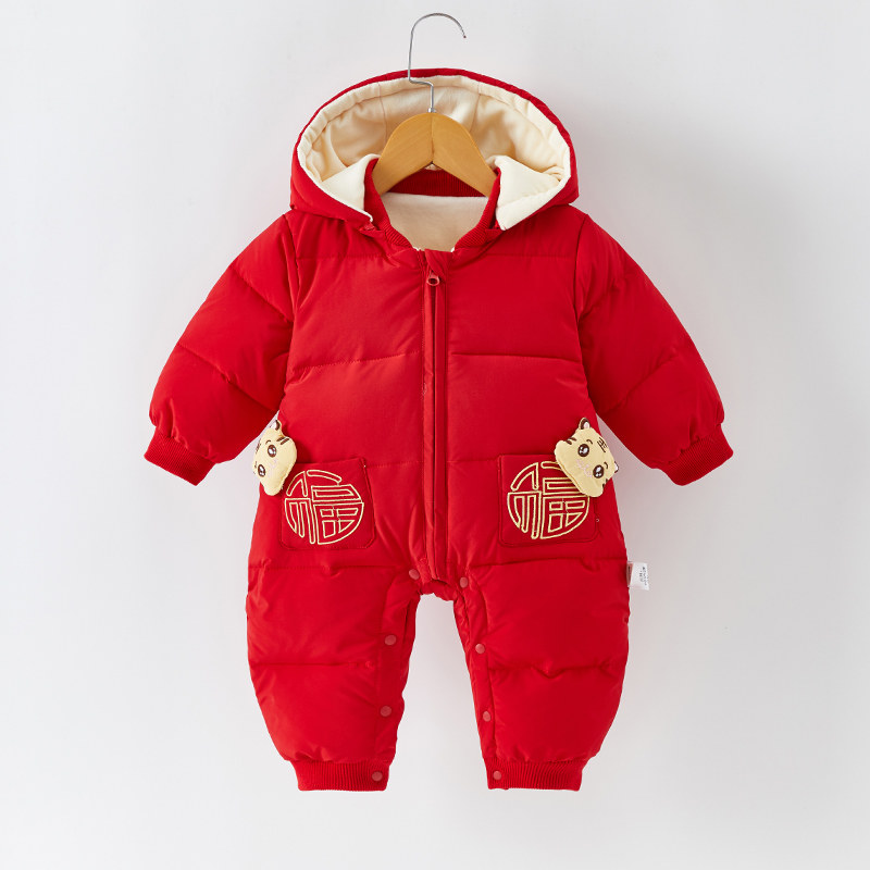 连体衣新年装拜年服冬季外出棉服 萌小乖连身衣/爬服/哈衣