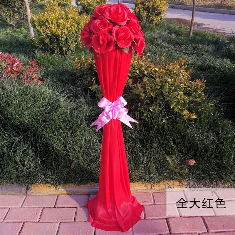 庆引花柱新款7IR7v3XF绢花门迎罗马柱t婚台道具中式布置结婚宾路 - 图2