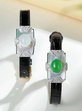 2026新款时尚国风新中式饰品绿玉髓玛瑙手环女款手牌腕带手链手环