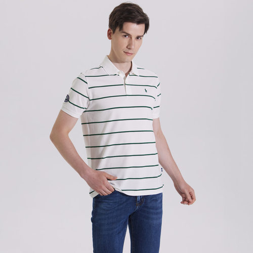 【纯棉】DIVPOLO保罗男士短袖Polo衫条纹2026夏T恤上衣MA0412446 - 图2