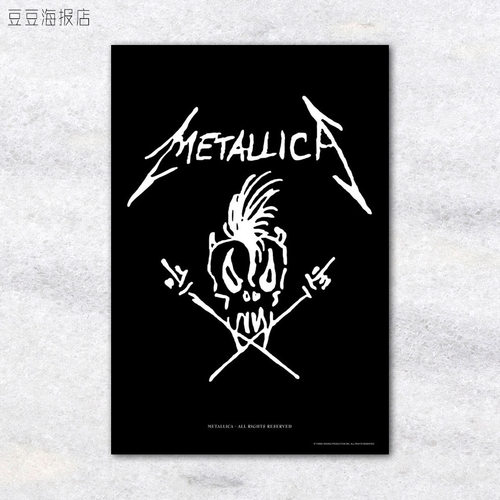 音乐海报 Metallica 金属乐队 装饰画摇滚美国重金属无框挂壁画 - 图1