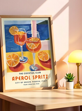 Spritz人生复古鸡尾酒装饰画