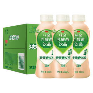 康师傅味全乳酸菌原味380ml*15瓶整箱装常温草莓味膳食纤维饮料