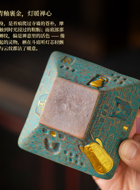 老岩泥煤油灯老式香酥油灯陶瓷