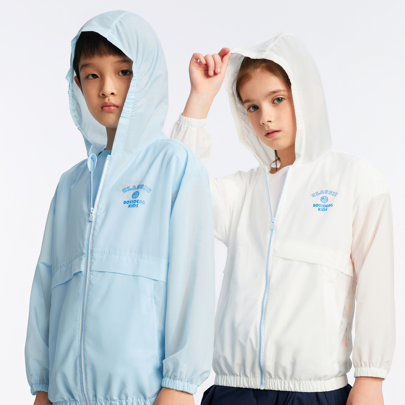 波司登奥莱男女童防晒衣原纱防晒凉感透气轻薄舒适夏季防晒服简约 - 图0