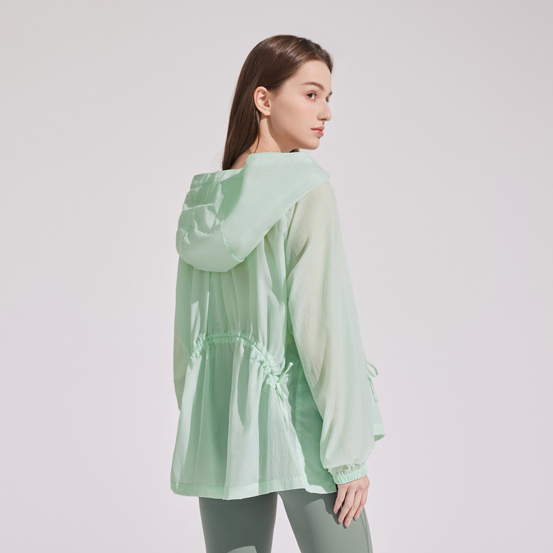 波司登奥莱女夏凉感透气UPF50+防晒衣宽松连帽休闲防晒外套 - 图2