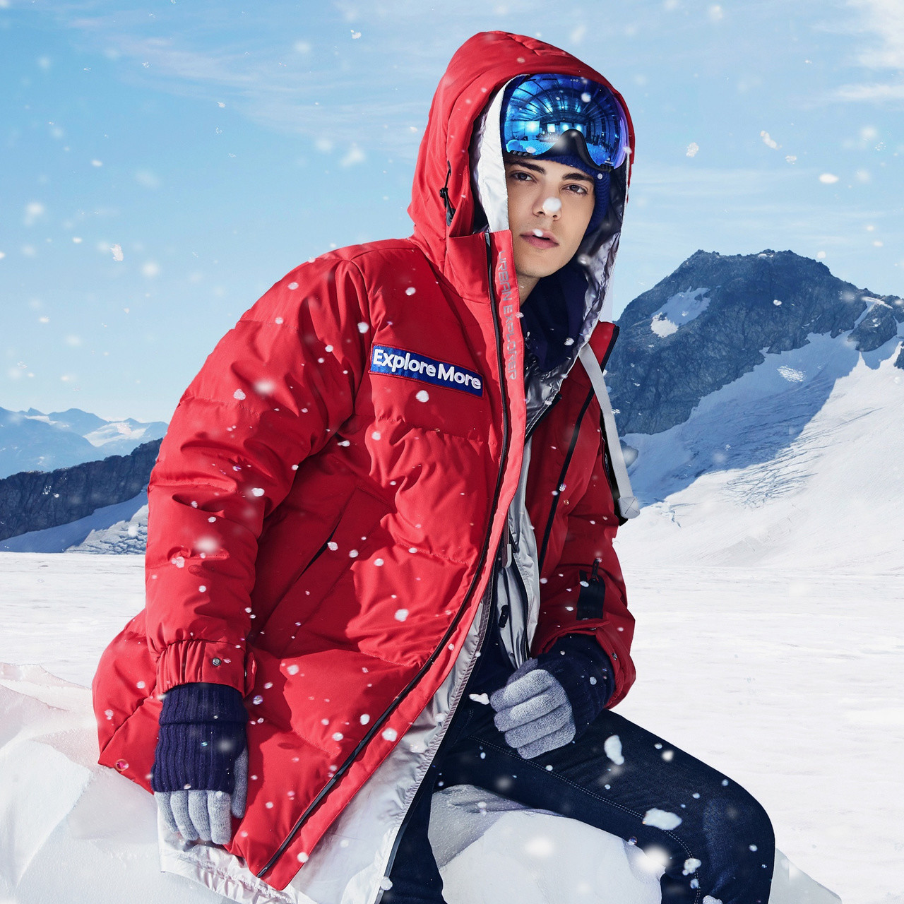 波司登男士鹅绒中长款连帽冬季极寒 波司登服饰outlets店羽绒服