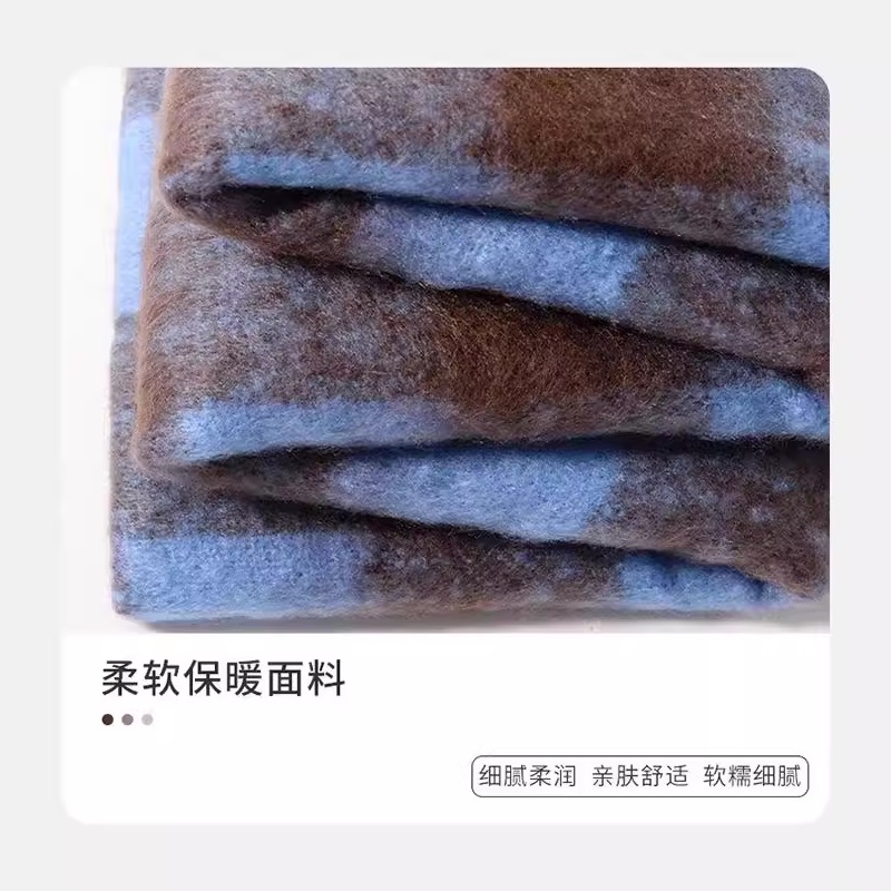 虞书欣同款大围巾女冬季保暖防风加厚马海毛绒围脖韩版百搭披肩男