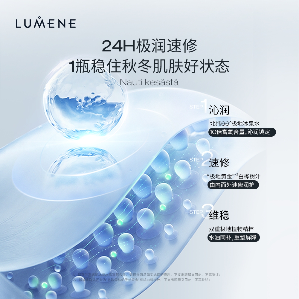 LUMENE极地面霜补水保湿滋润修护舒缓泛红敏感干皮【2瓶囤货装】
