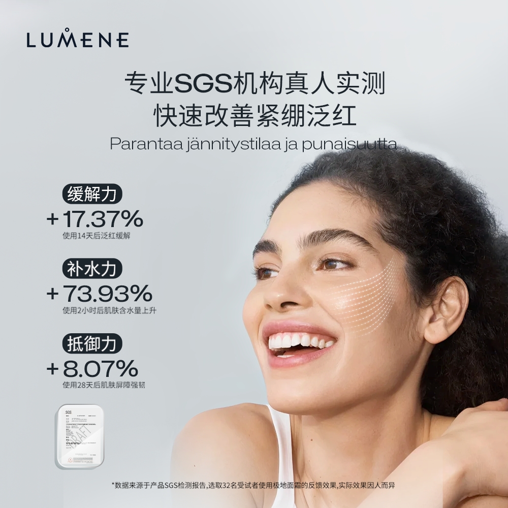 LUMENE极地面霜补水保湿滋润修护舒缓泛红敏感干皮【2瓶囤货装】