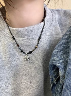 中国风醒狮瑞兽串珠不掉色项链