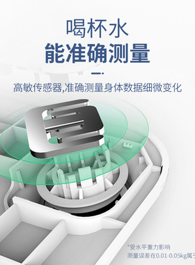 华为云体重秤家用精准电子秤充电智能体脂秤减肥人体称重计薄荷