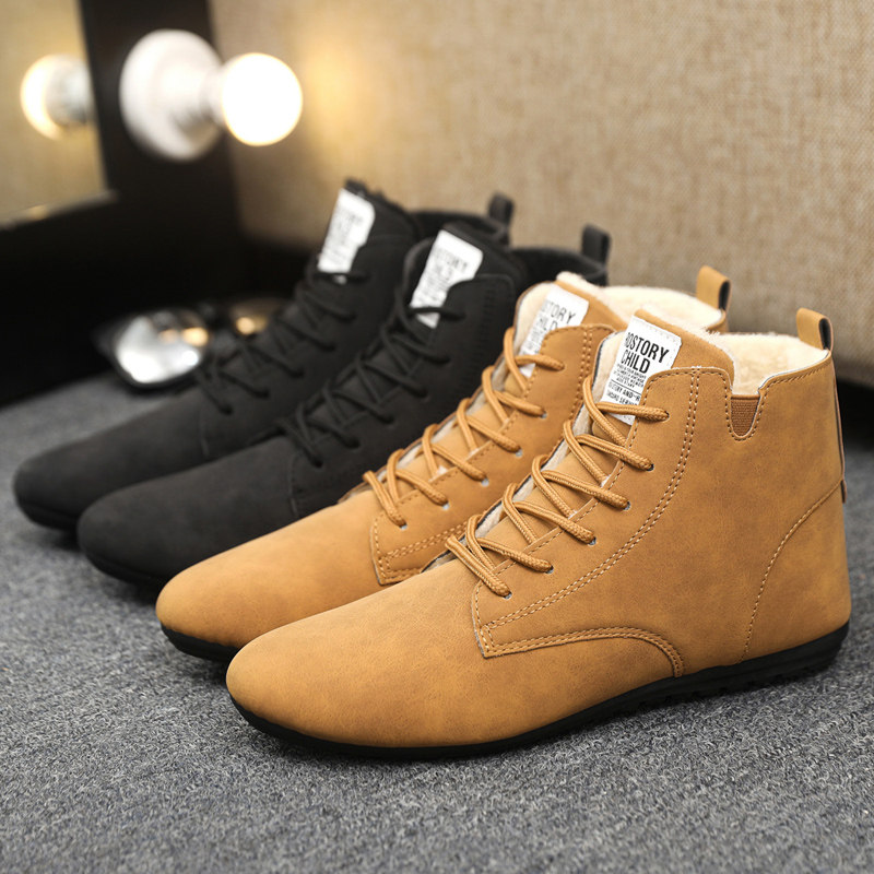 马丁靴男2025新款冬季棉鞋男士休闲高帮百搭加绒保暖复古中帮鞋子,淘宝优惠券,粉丝福利购,淘宝优惠卷