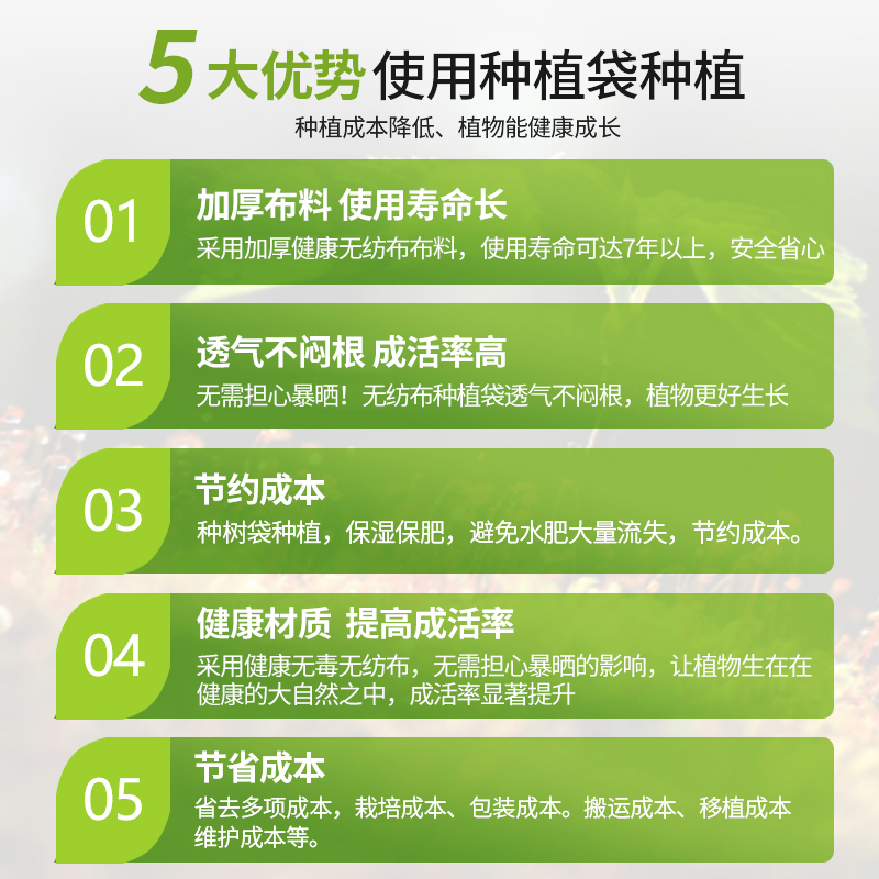 美种植袋加厚无纺布特大阳台楼顶种菜盆超大花箱月季蓝莓灰色包邮 - 图1