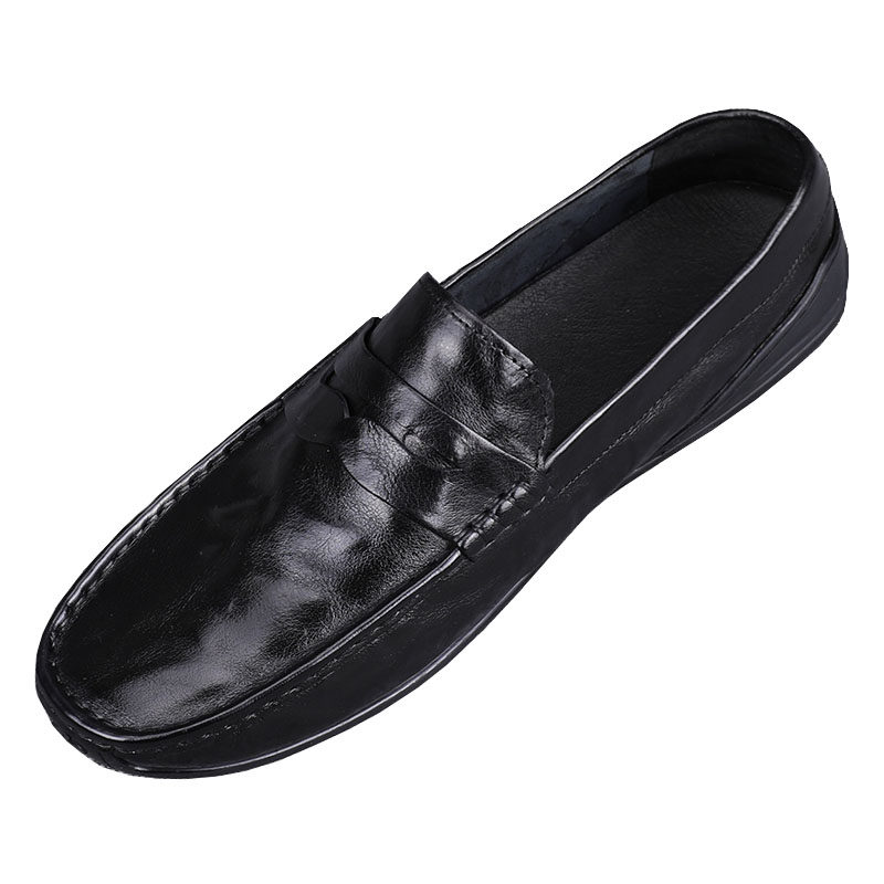 男鞋春季新款2025纯皮素面真皮男士豆豆鞋一脚蹬懒人休闲驾车鞋男,淘宝优惠券,粉丝福利购,淘宝优惠卷