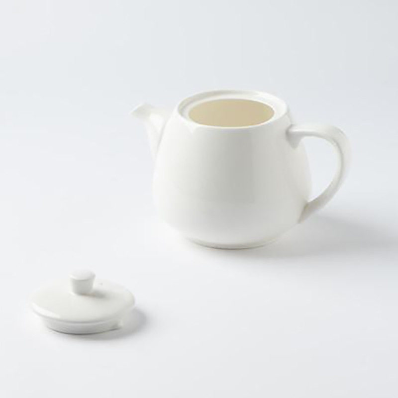 唐山骨瓷纯白茶壶家用简约下午茶壶咖啡壶手工泡茶单壶带过滤孔,淘宝优惠券,粉丝福利购,淘宝优惠卷