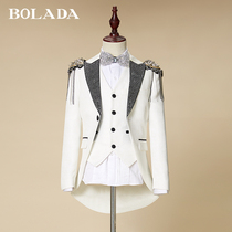 Boy suit gown suit children Western suit Inn Wind flower wedding host walking show to show up for autumn and winter