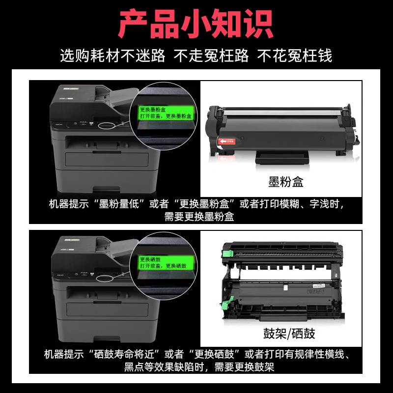 modao适用兄弟2550硒鼓dcp2550DW粉盒Brother激光多功能一体机墨 - 图1